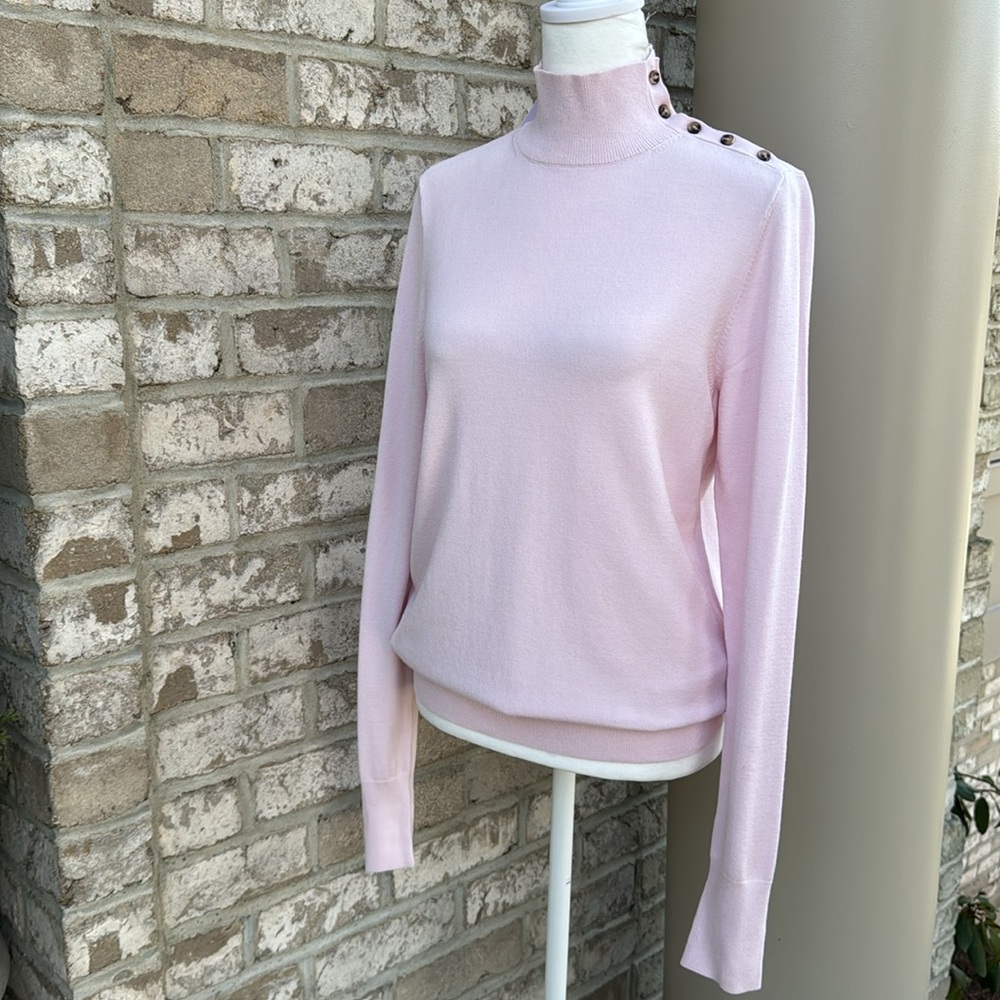 Brand New Ann Taylor Pastel Pink Mock Neck Sweater NWT